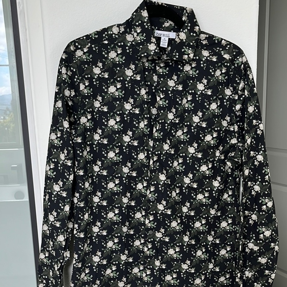 Bar III  Floral Button-Up Shirt Men’s